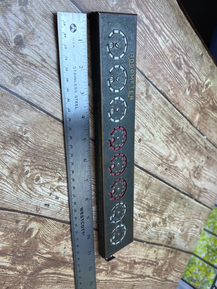 Vintage Addometer Adding Machine Calculator & Stylus Pen Co Chicago