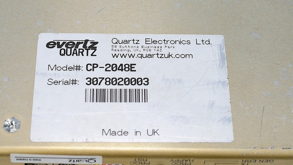 Evertz CP-2048E 2RU 48-Button Remote Router Control Panel 2RU