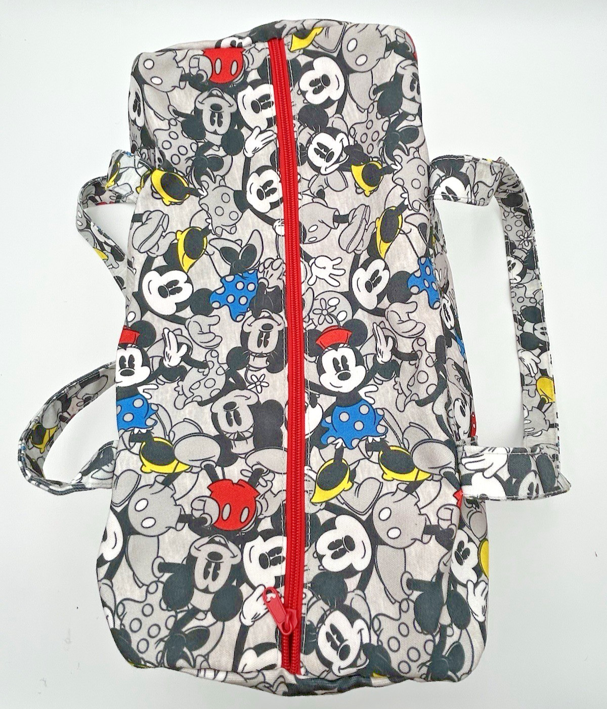 Disney Mickey & Minnie Mouse Gray Multicolor All Over Print Weekender Duffel Bag