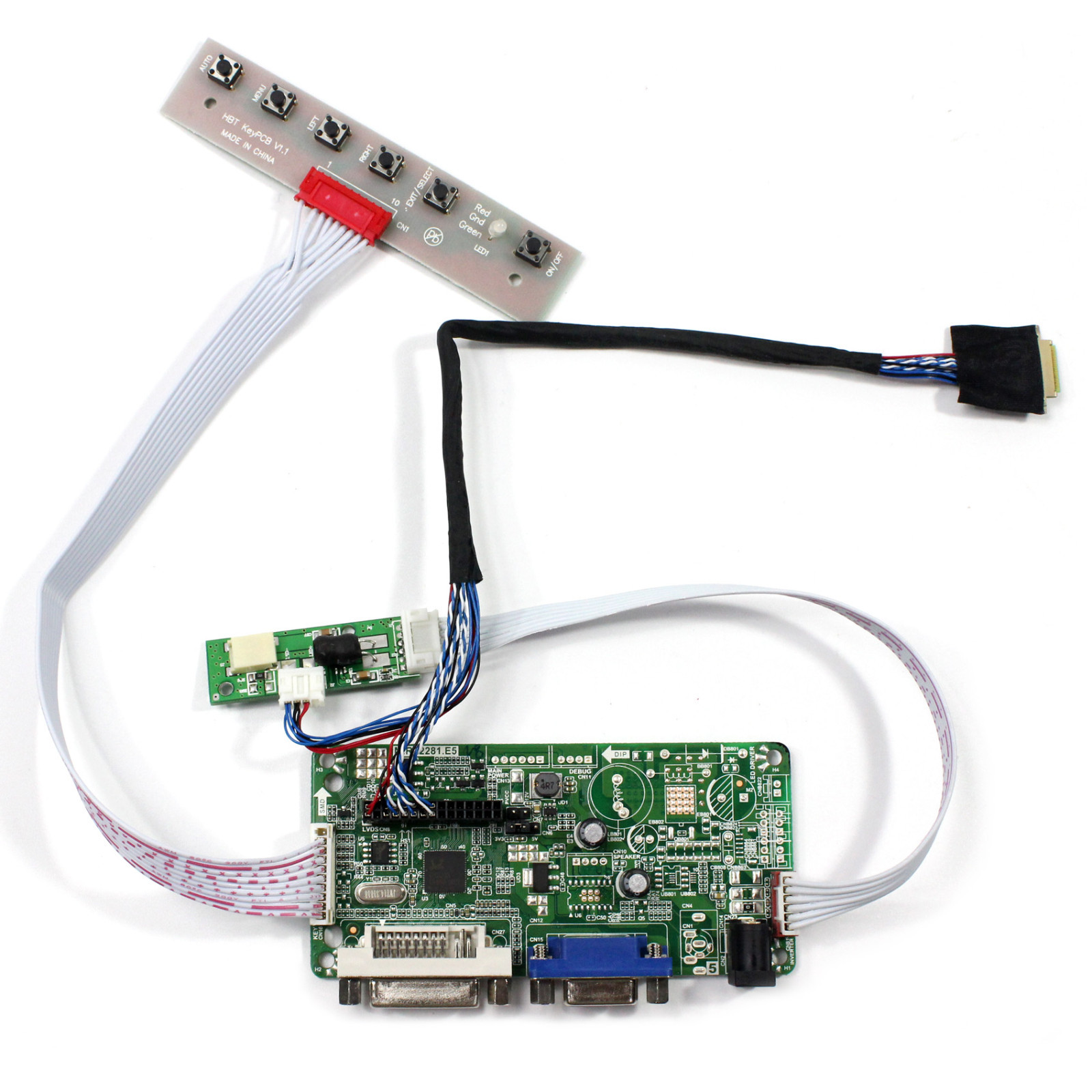DVI VGA LCD Controller Board For 13.3"1280X800 N133IGE LP133WX2 LTN133AT09 LCD