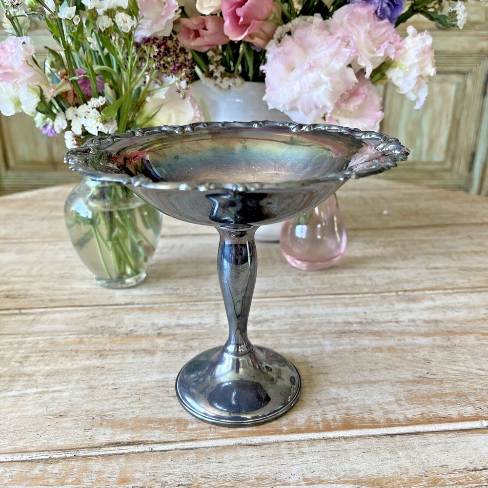 Vintage Silverplate Alvin Footed Compote Dish