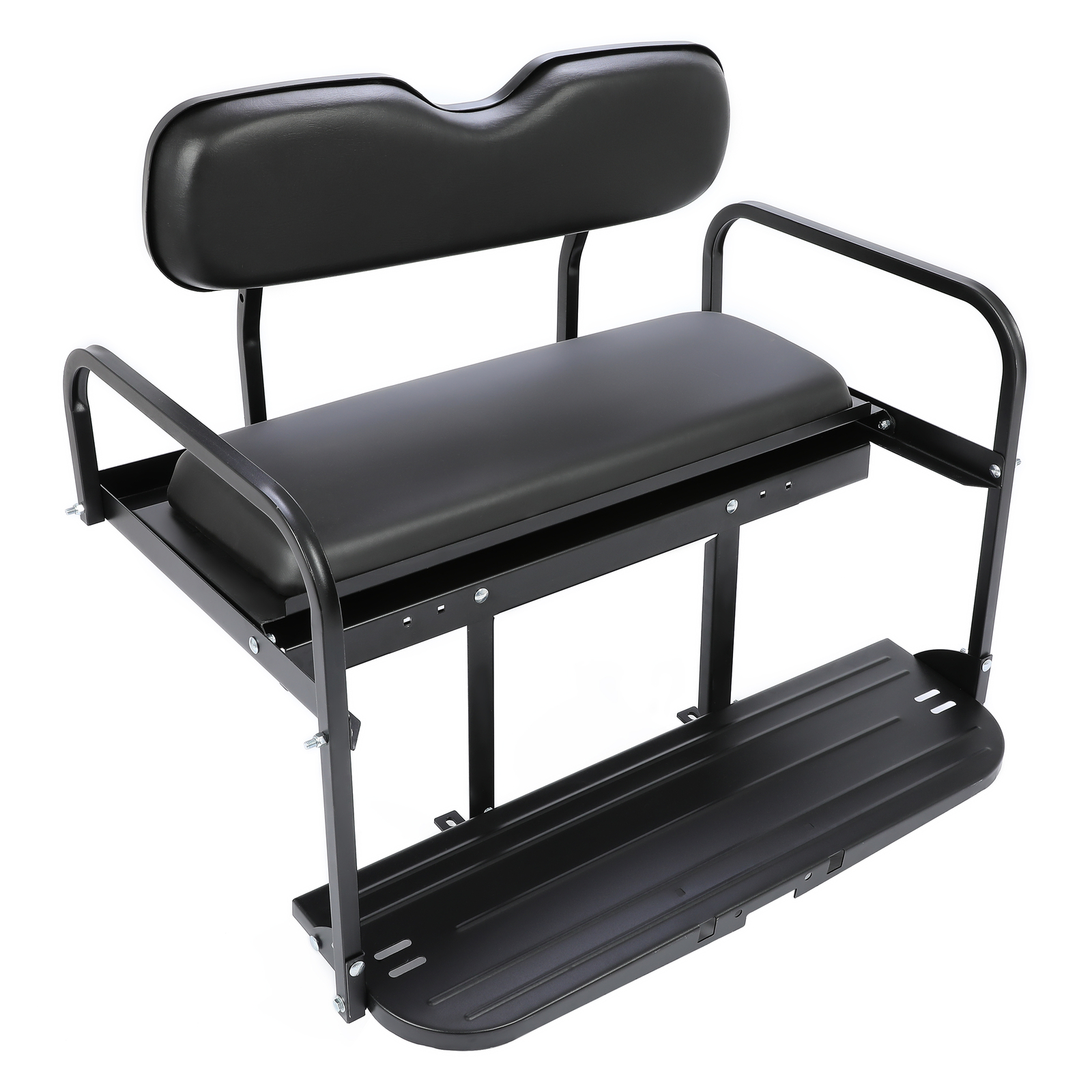 For Yamaha G2, G9 Golf Cart Flip Folding Rear Back Seat Kit Black Powder Coated