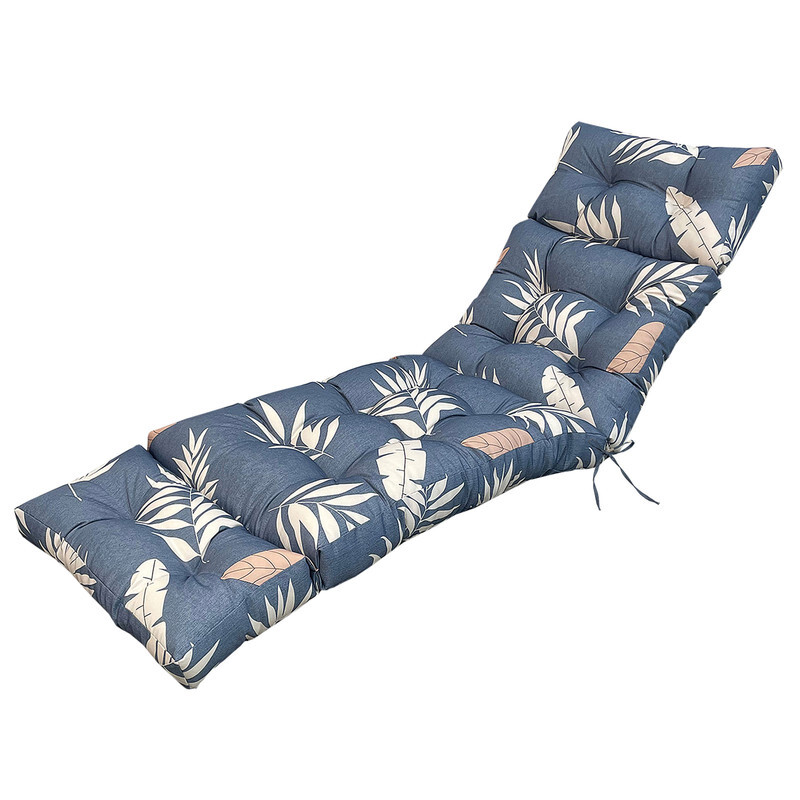 Outdoor Chaise Lounge Cushions Pad Waterproof Patio Bench Chair Mat with Ties