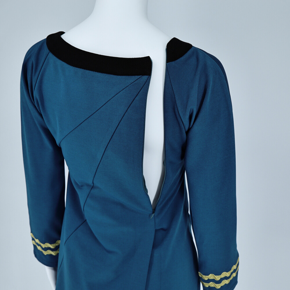TOS Female Duty Blue Dress Cosplay The Original Series Starfleet Uniform Costume