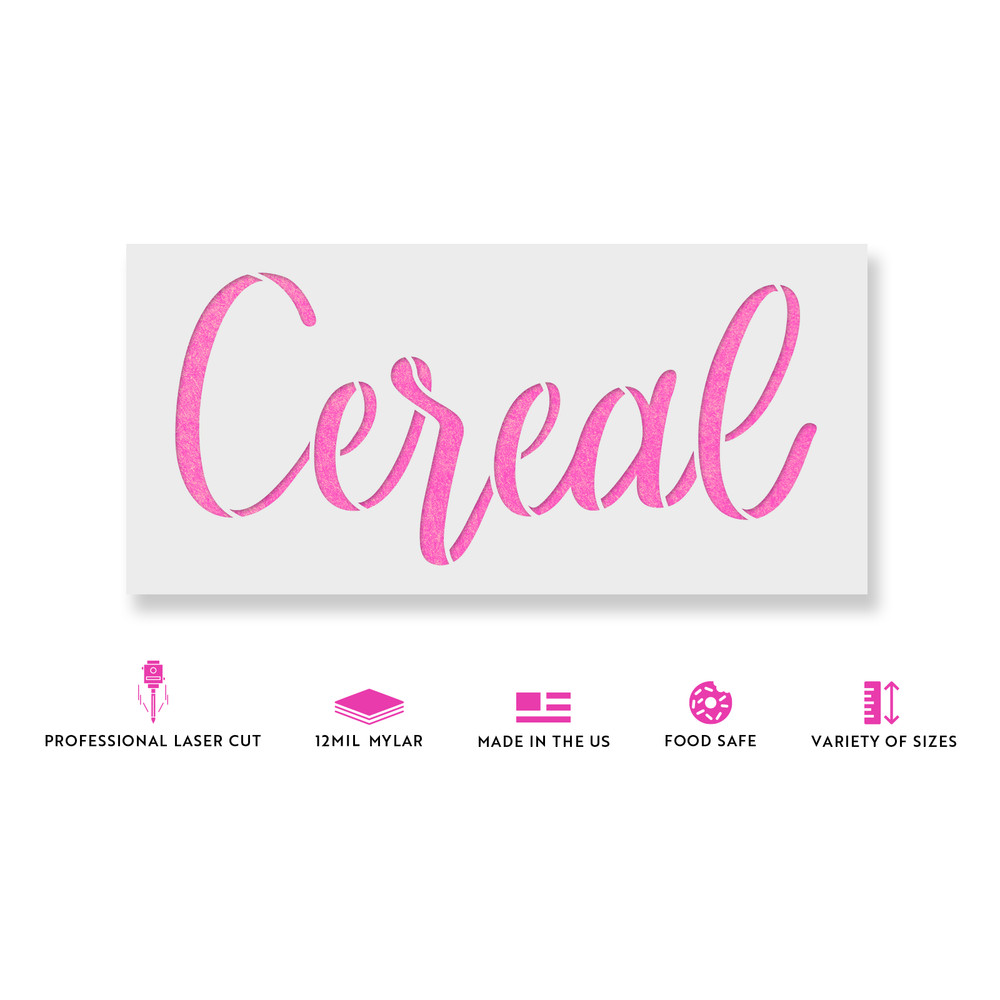 Kitchen Label Cereal Stencil