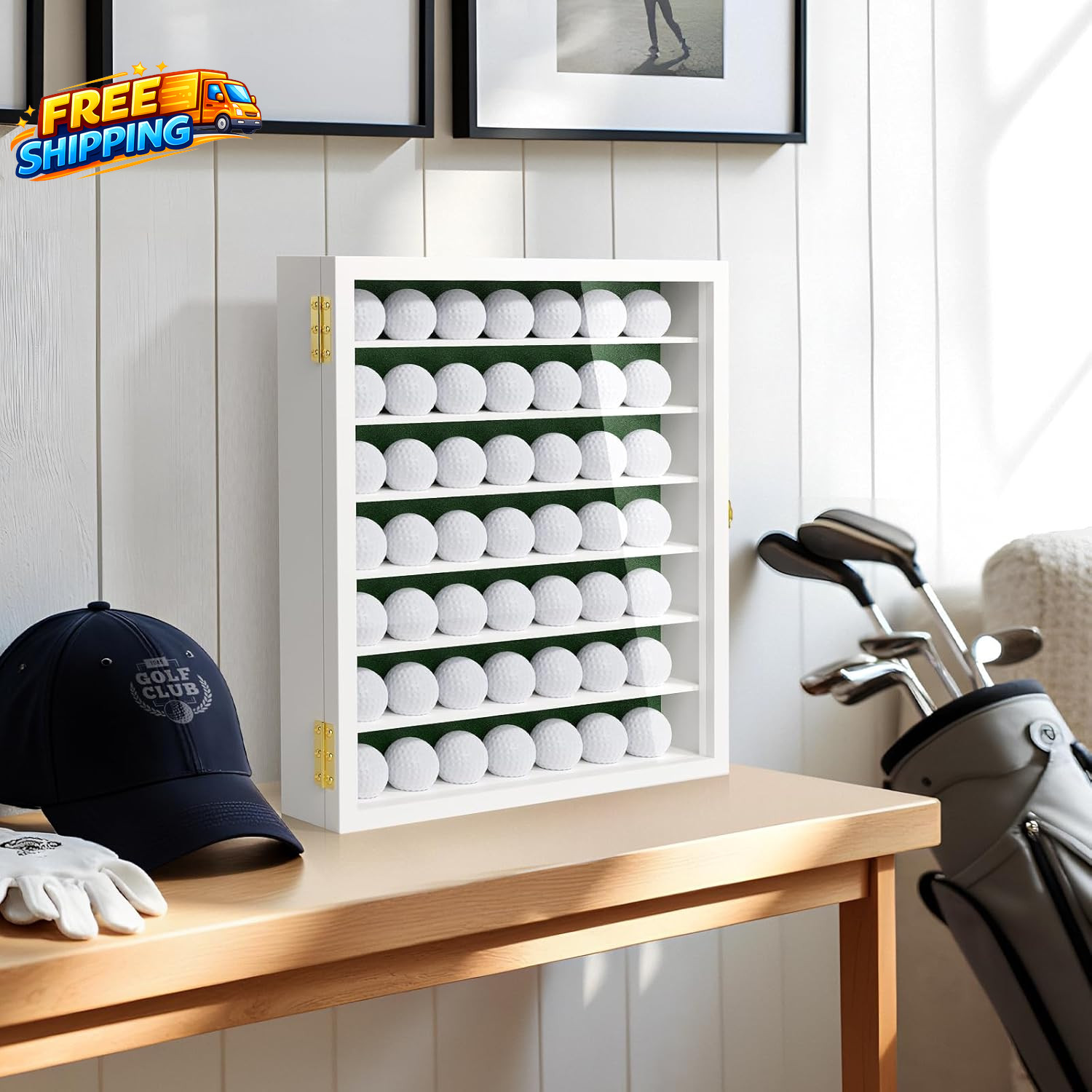 Golf Ball Display Case for 49 Balls