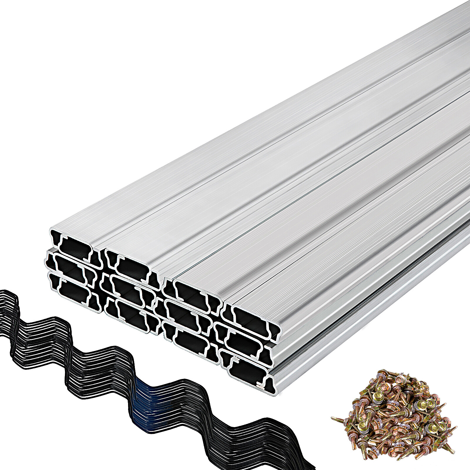 VEVOR Wiggle Wire Lock Channel Greenhouse Spring Lock & C-Channel Bundle w/30PCS