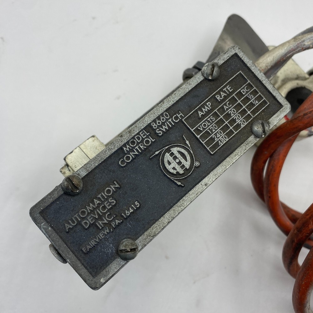 AUTOMATION DEVICES MODEL 8660 Level Control Switch, Mounting W/ Cable 🎯