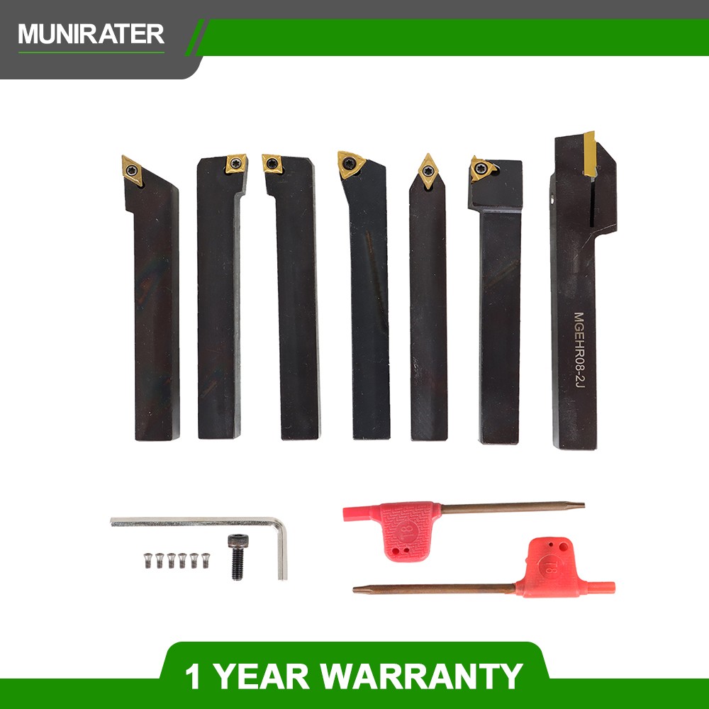 Carbide Indexable Turning Tool Lathe Tool Bit Set Thread Insert With Holder 1/2"