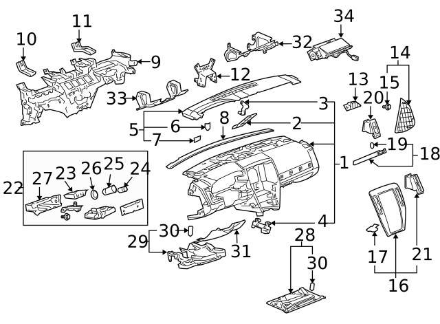 Genuine GM Compartment 25790290