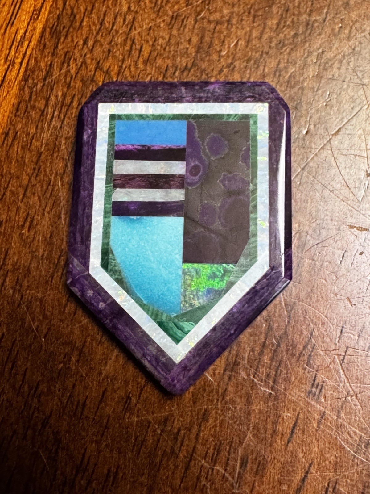 Jim Kaufmann Intarsia Sugilite Opal Malachite Turquoise Ceruleite Inlay 36.77ct