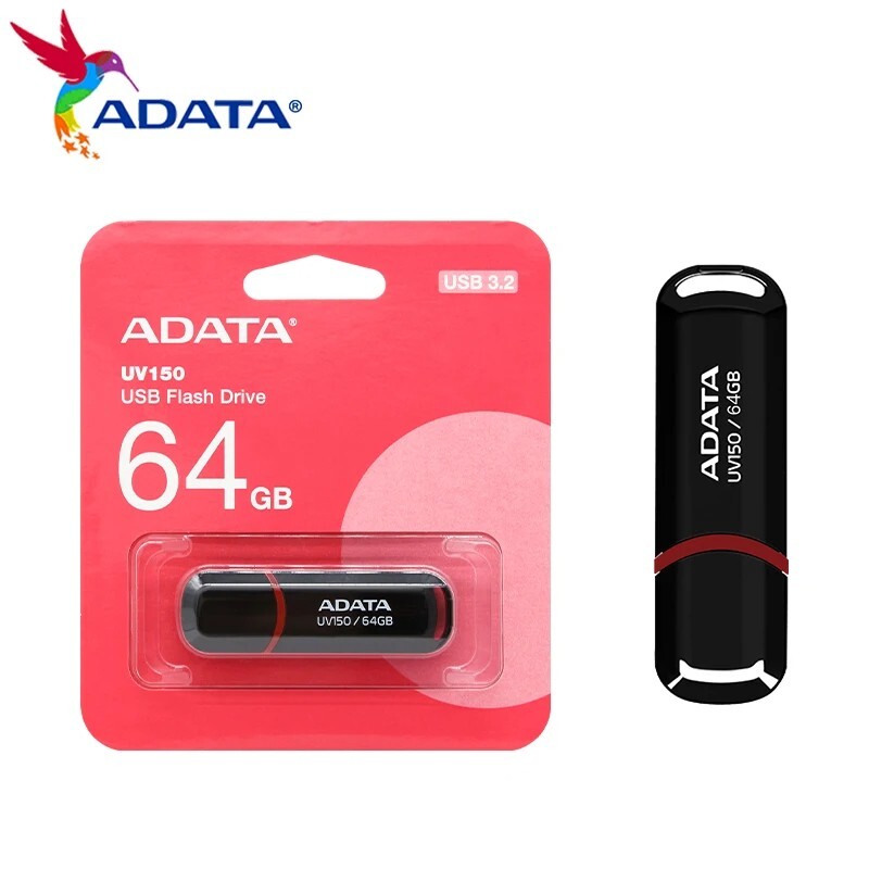 USB 3.2 ADATA UV150 USB Flash Drive 64GB High Speed Original pendrive Mini