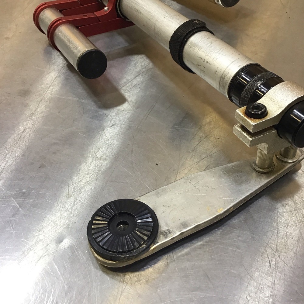 Custom built transducer pole setup Livescope active target laser