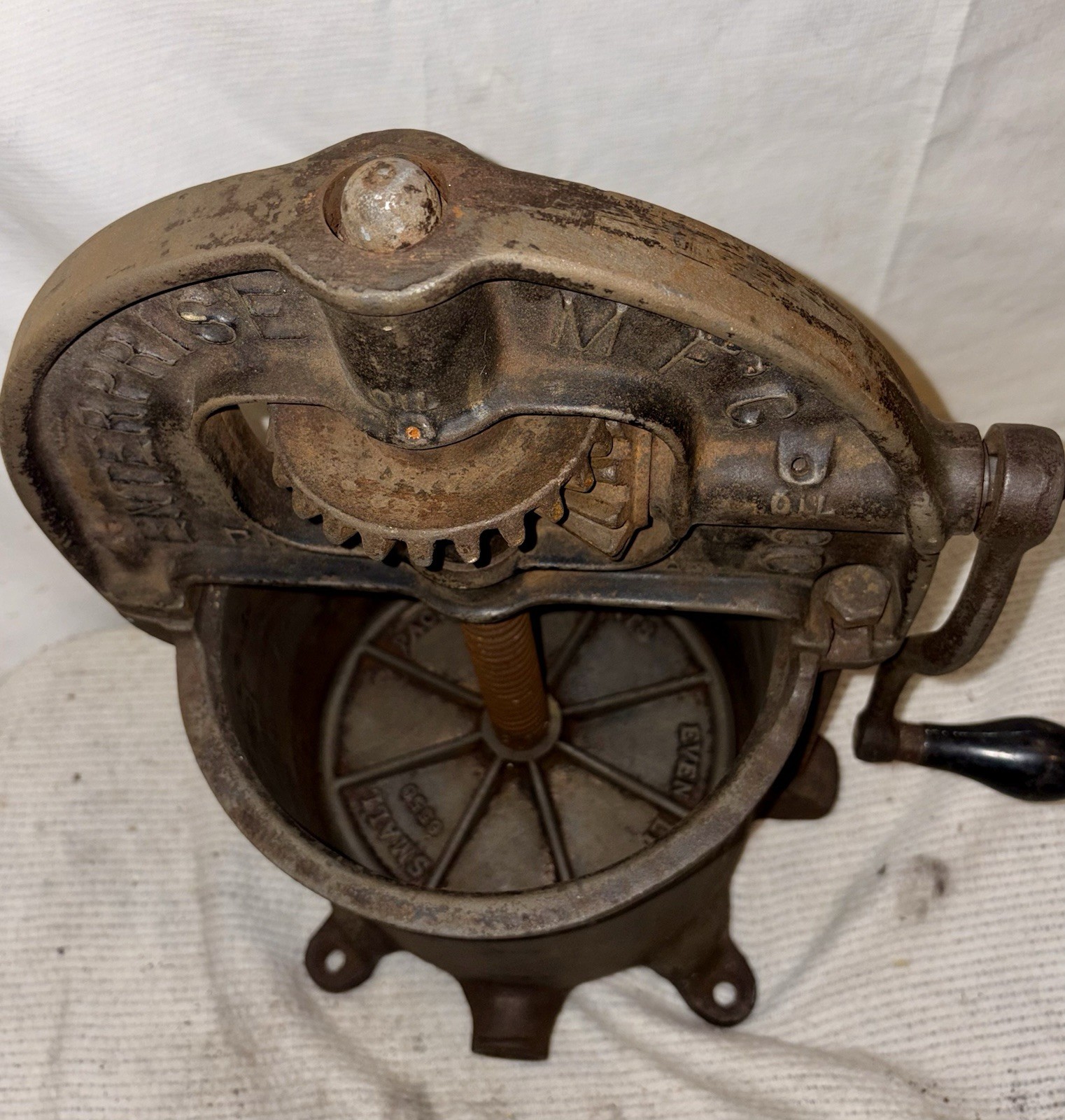 Vtg.~Cast Iron Enterprise Sausage Stuffer Lard Fruit Juice Press No. 2092 As Is