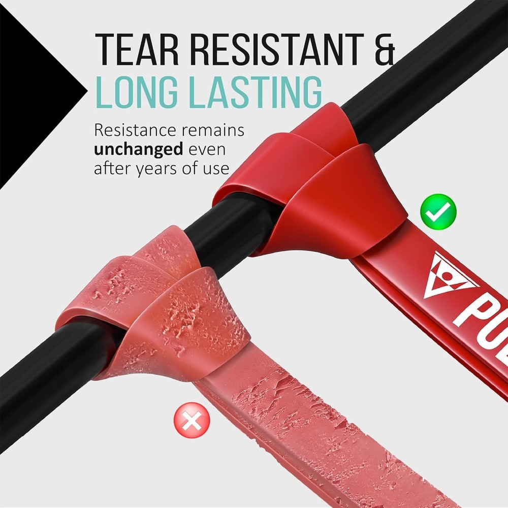 Durable Pull-Up Resistance Bands - Extra Light & Anti-Snap with Carrying Bag