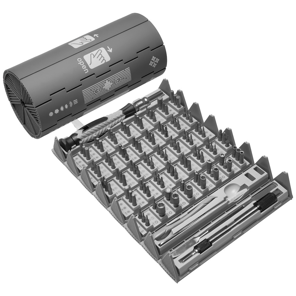 126 Precision Electronics Repair Kit with Roll Case Magnetic Bit Driver Set Tool