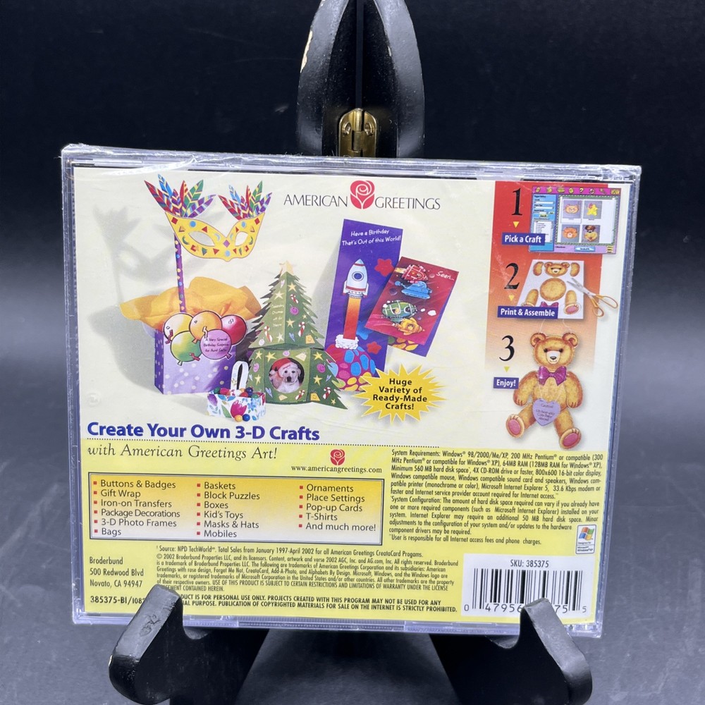 American Greetings Crafts CD Version 7 PC Software - NEW
