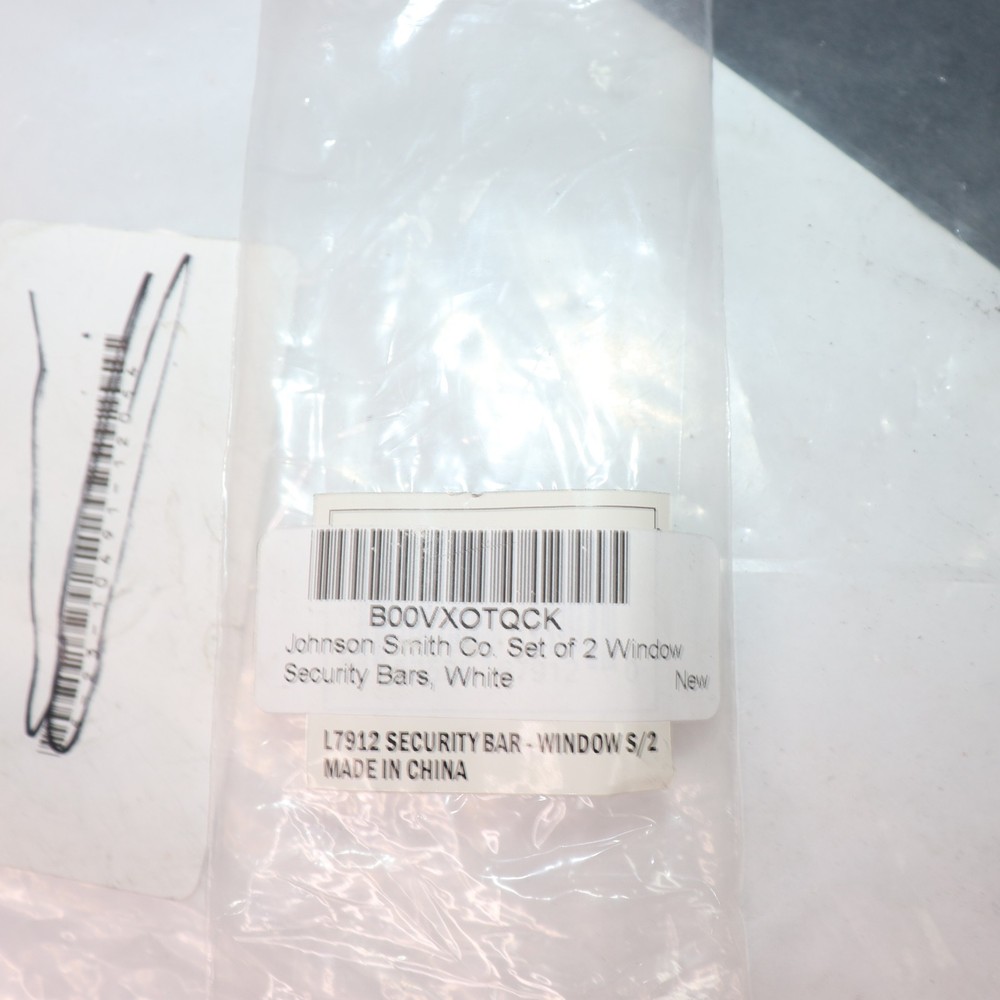 (2-Pk) Johnson Smith Co. Window Security Bars White