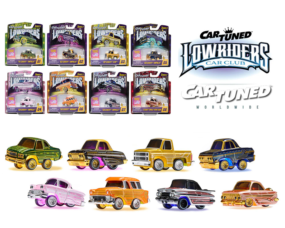 Car Tuned 1:64 Lowriders SHOW GLOW 2026 Series 2 Set Of 8 – SEALED SET OF 8