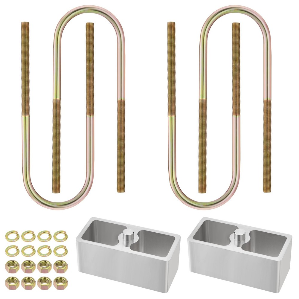Universal Leaf Spring Lowering Block Kit 2"inch Drop with U-Bolts Hardware