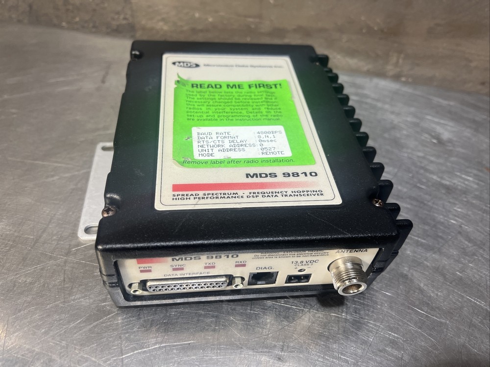 Microwave Data Systems MDS 9810 HL Spread Spectrum Transceiver. Used Surplus