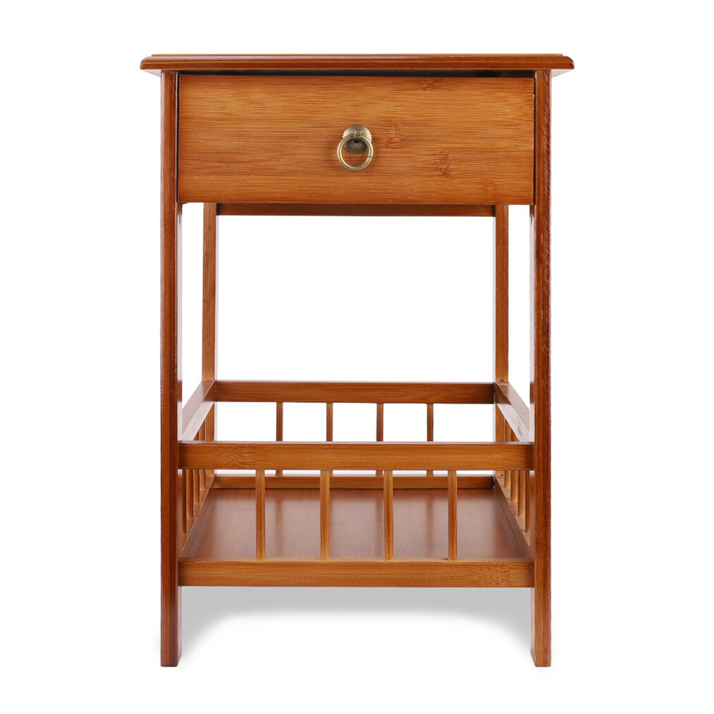 Bamboo Plant Stand Rack Shelf Bathroom Sofa Bed Corner Side End Table Nightstand