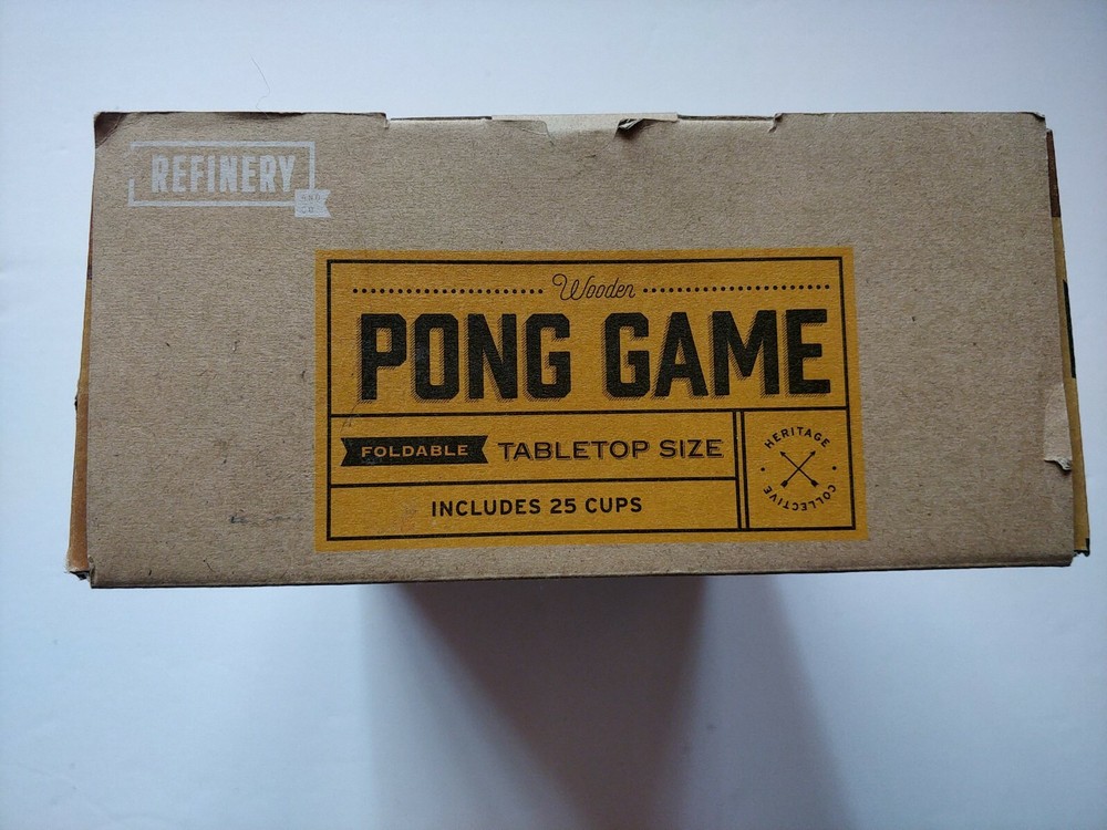 Refinery Wooden Pong Game (Foldable Tabletop Size)