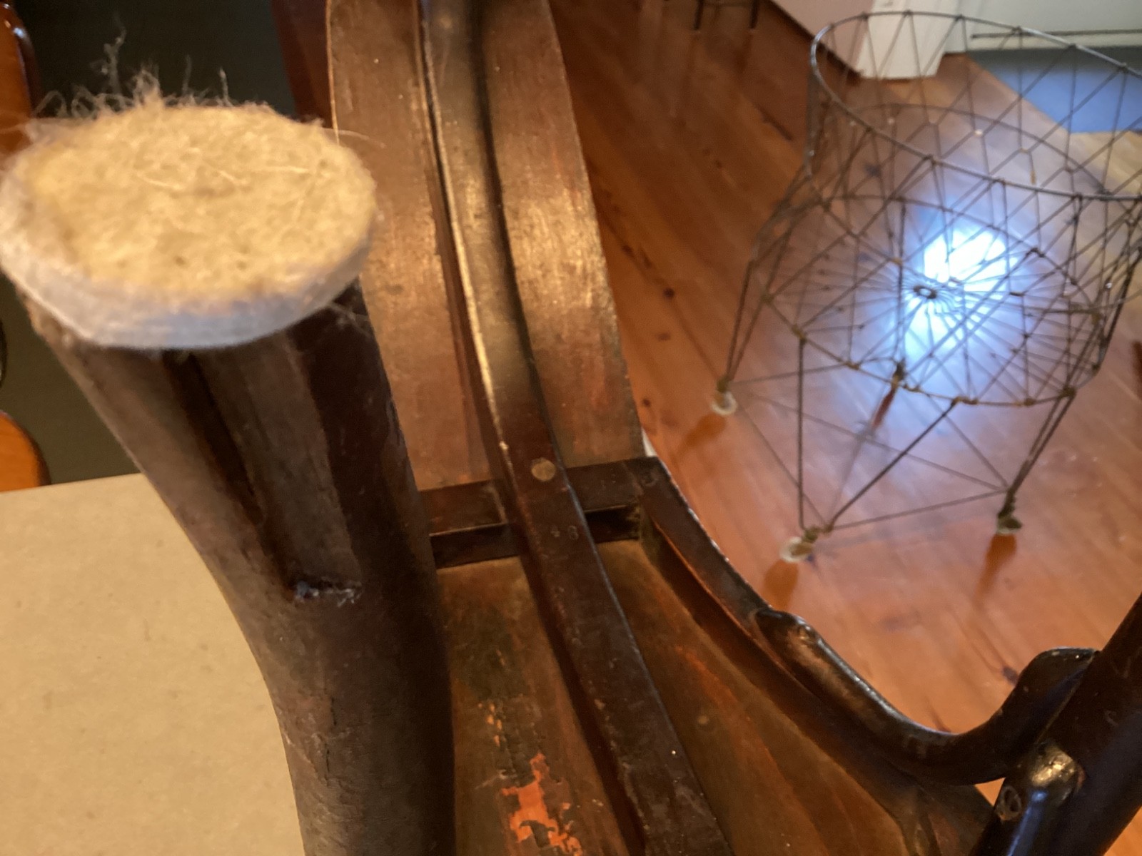 Antique Thonet Bentwood Shoe Fitting Stool, Brown, 25x12.5x15.5"