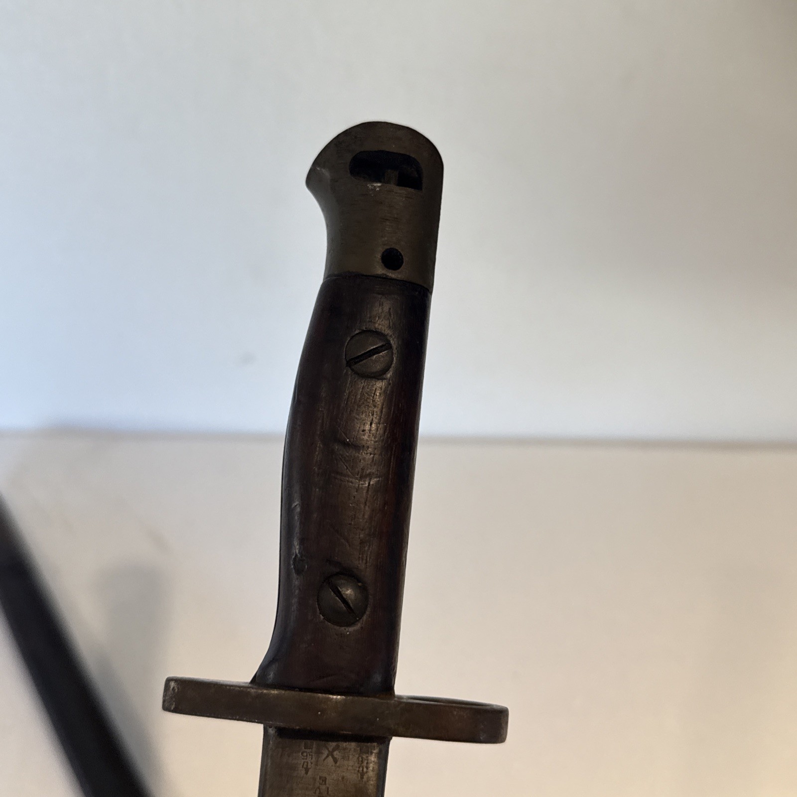 #13-8 WWI P1907 BRITISH SANDERSON ENFIELD RIFLE BAYONET 1917 SCABBARD 1907