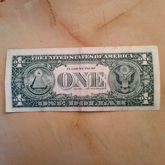 1999 $1 Faulty Cut Error, Misalignment Reverse, B87454286I