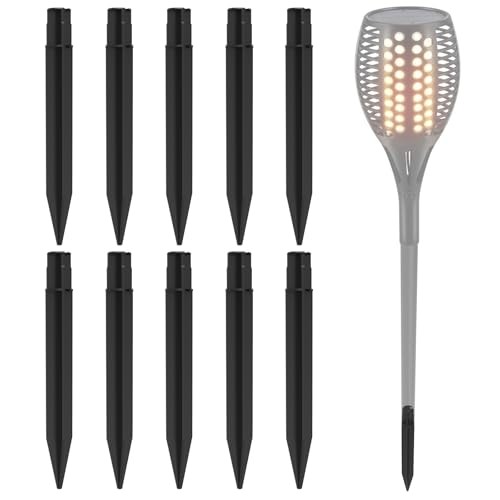 10Pcs 8.26 Inch Solar Light Stakes ABS Plastic Ground Spikes Replacement