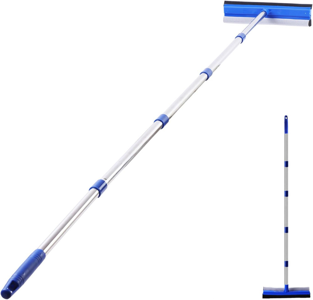 72 Window Squeegee for Window Cleaning - Long Handle Window Cleaner Tool with R
