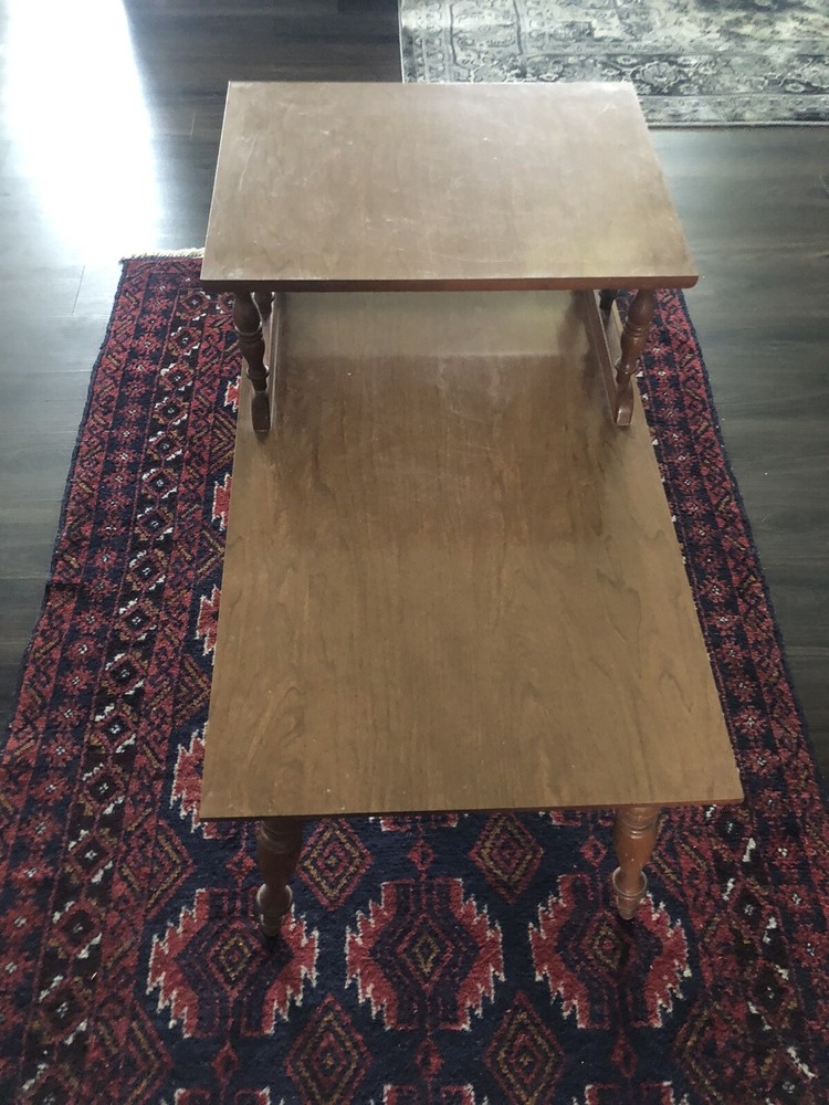 Vintage MCM Two-Tier  Rectangular End Table