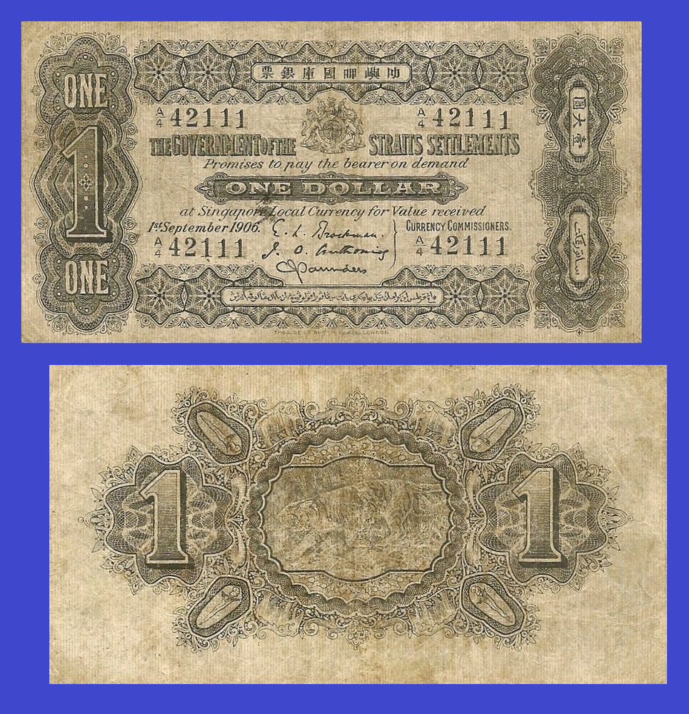 Straits Settlements 1 DOLLAR 1906 - Copy