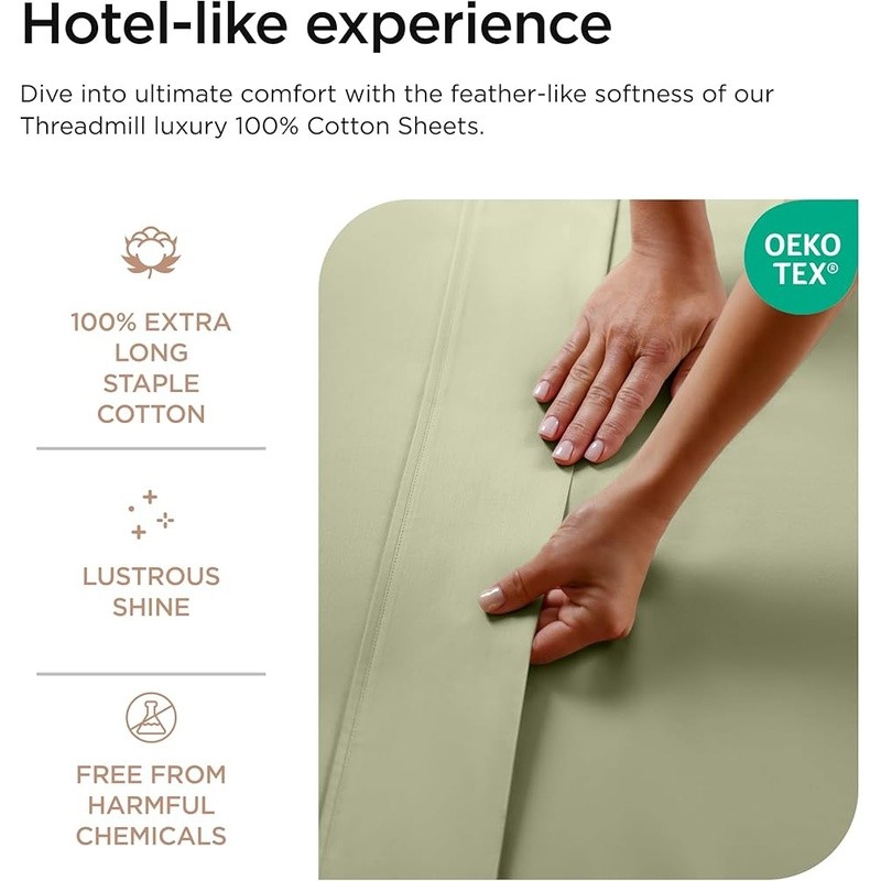 Cotton Soft Sateen 600 Thread Count Sheet Set Extra Deep Pocket Bedding New