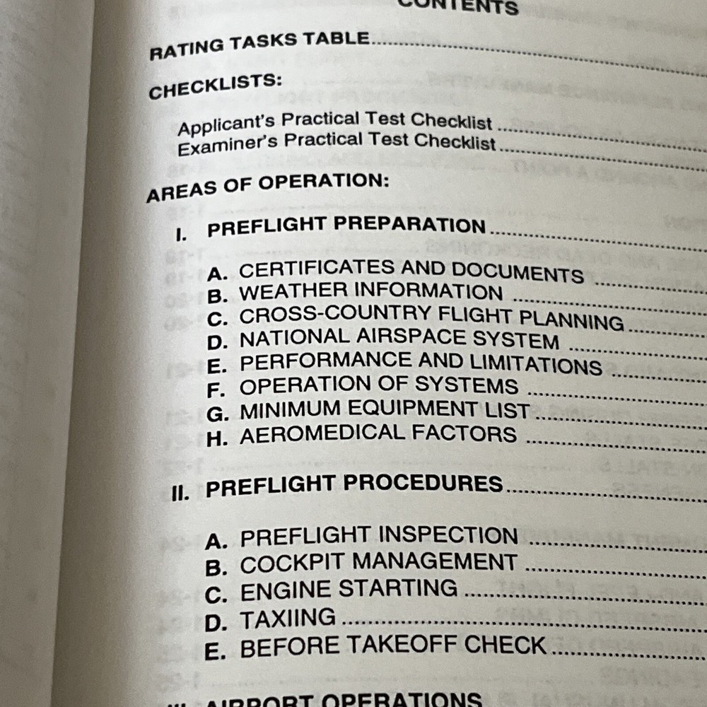 Jeppesen Private Pilot Practical Test Standards Airplane Singe Engine Land 1995