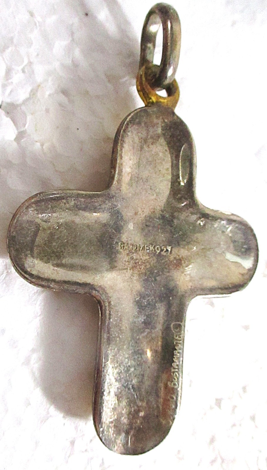 SERGIO BUSTAMONTE STERLING CROSS, BLUE STONES, SUN & IMAGES, PREOWNED