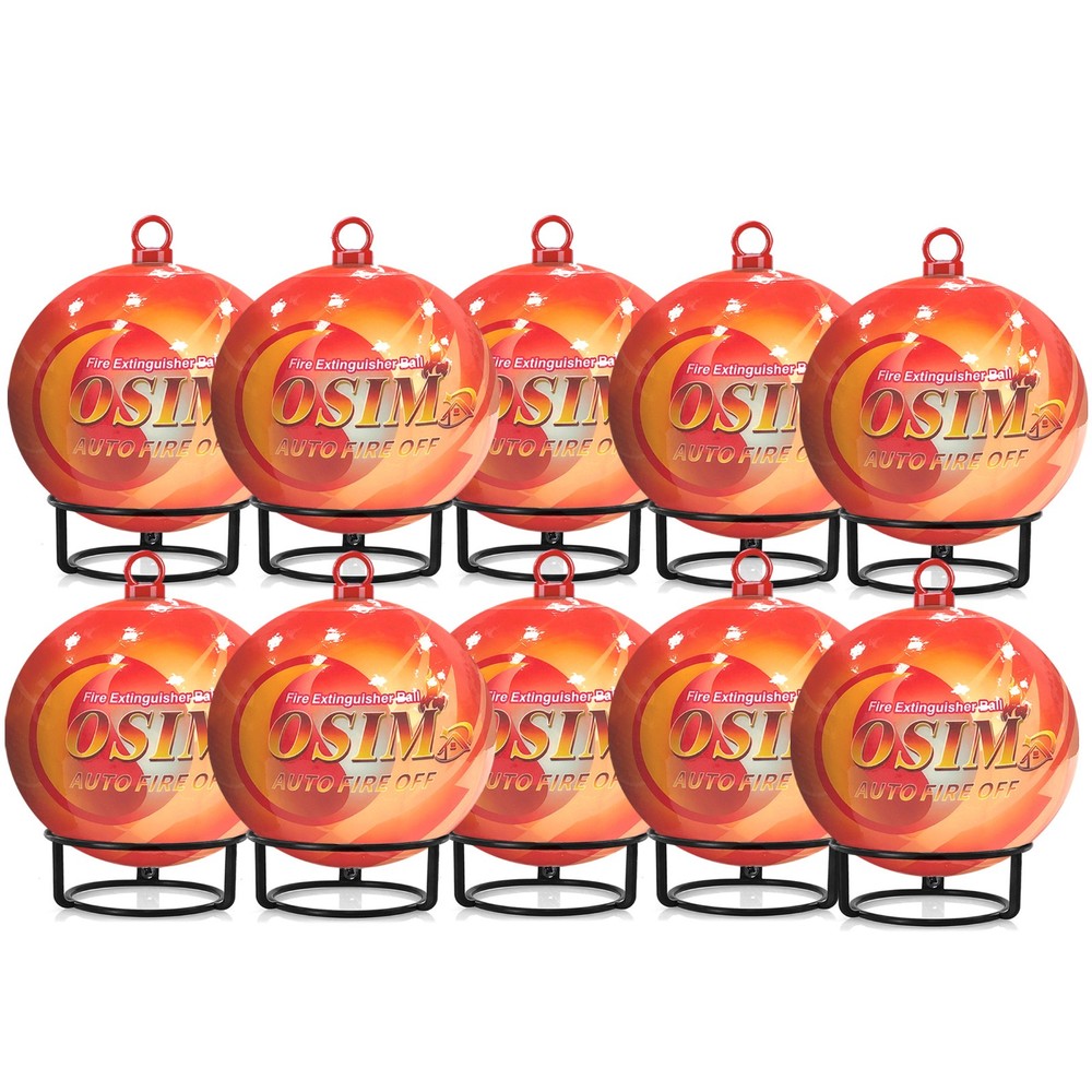 10 PACK Portable Automatic Fire Ball Extinguisher with Bracket and Hook Mount