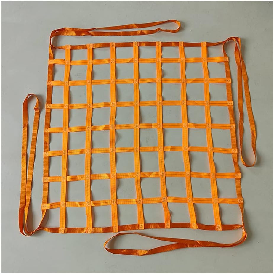 Flat Nylon Sling Hoisting Net, Loading and Unloading Heavy Objects 10Cm Square M