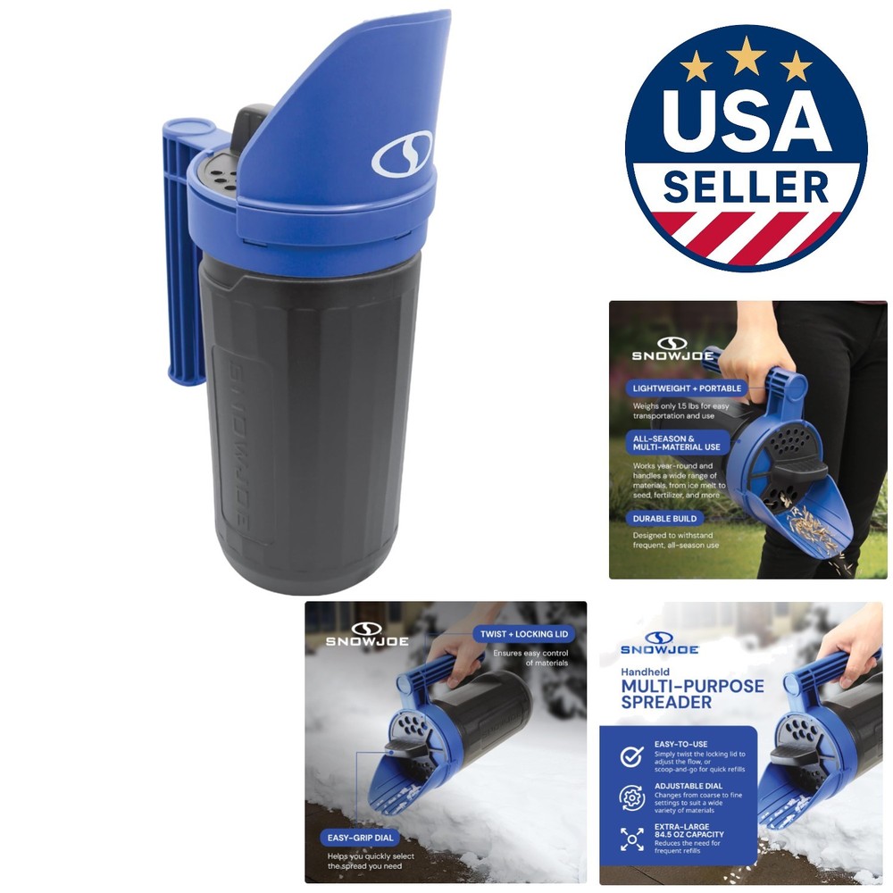 Versatile All-Season Spreader, 5 lbs with Adjustable Flow Control for Garden Use