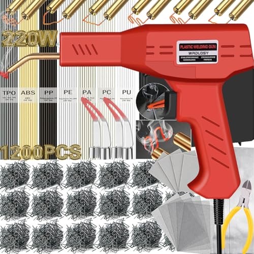 220W Plastic Welder, Multipurpose Fit, Plastic Welding Kit, Quick Plastic