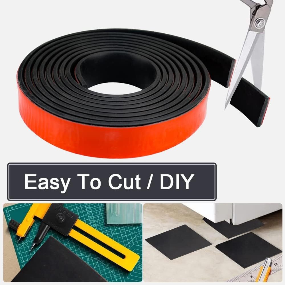 Adhesive Rubber Strips with Adhesive Backing Self Stick Neoprene Solid Rubber...