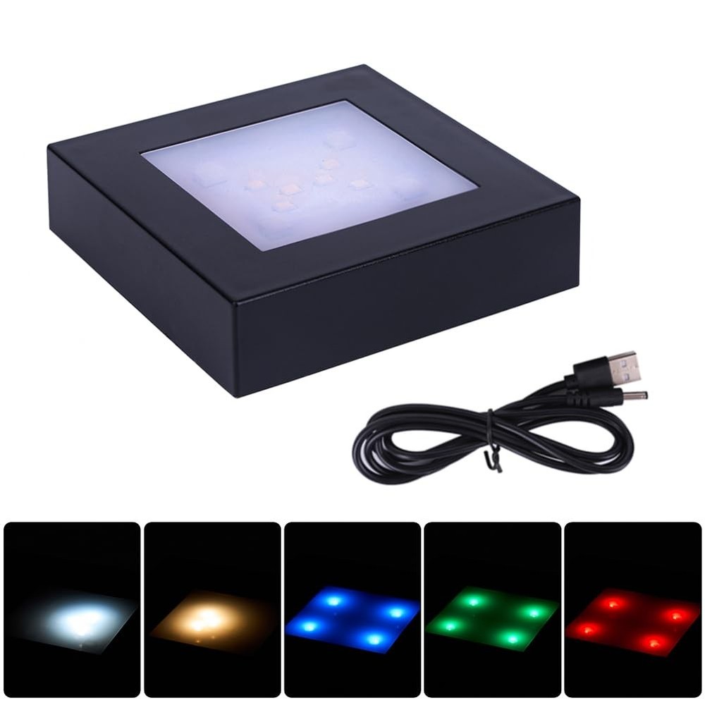 Phosok Led Multimodal Multicolor Light Stand Base Black - Square Displ