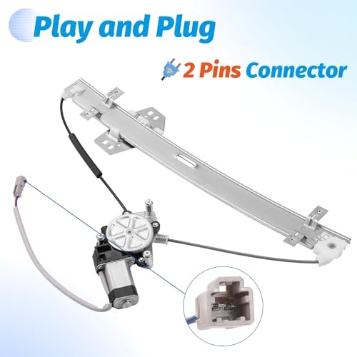 Rear Left Driver Side Power Window Regulator with Motor Compatible with Honda