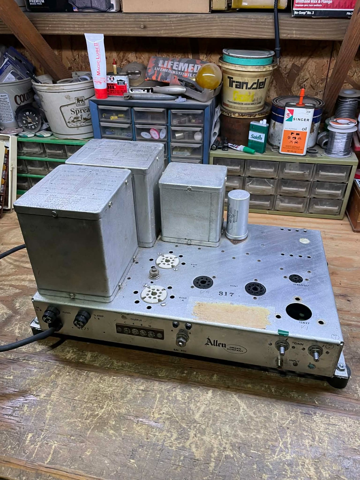 Vintage Allen Organ 75 Monoblock Tube Amplifier FOR PARTS RARE MAKE OFFER