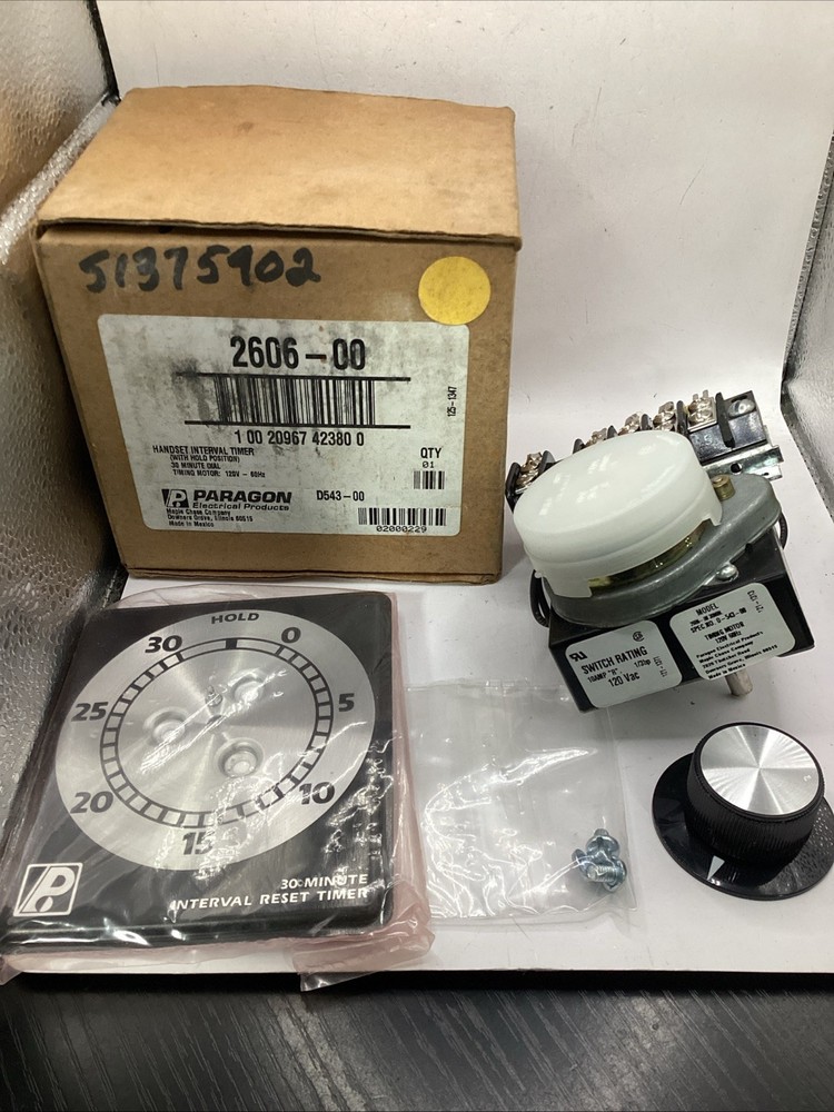 Paragon 2606-00 Manual Preset Interval Timer New