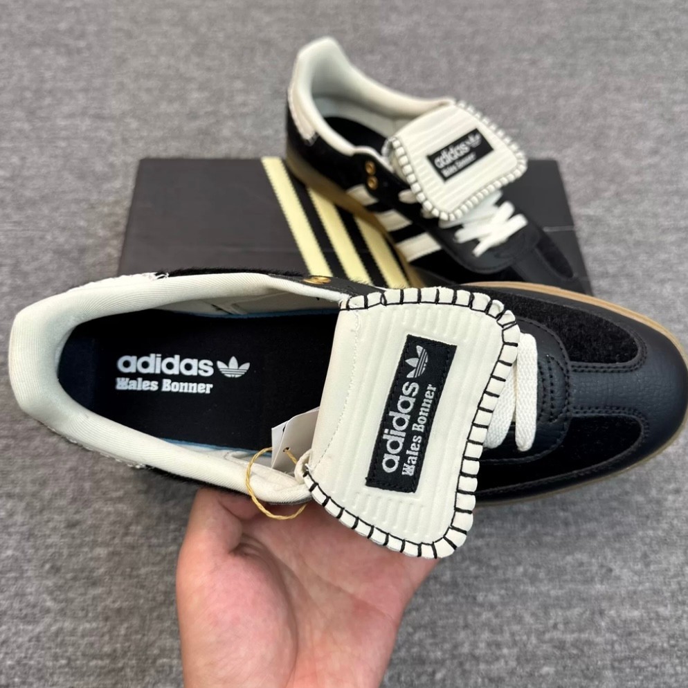 Black WALES BONNER x adidas originals Samba Pony Tonal for US Men's Shoes