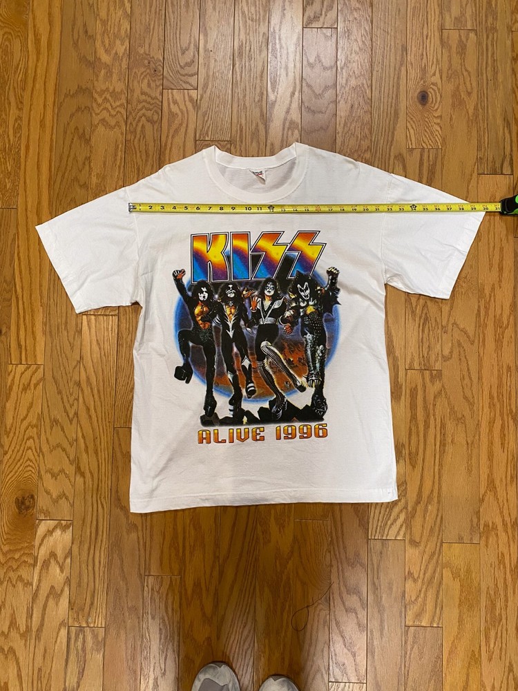 Kiss Alive Worldwide 1996 Rare Tour Vintage Deadstock Single Stitch Tee White XL