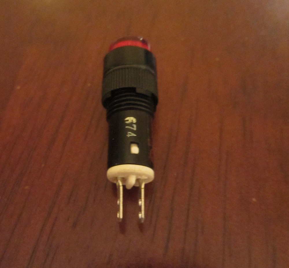 Iolec AP1M DC24V 12MA Red Flat Miniature Pilot Light Lamp x1