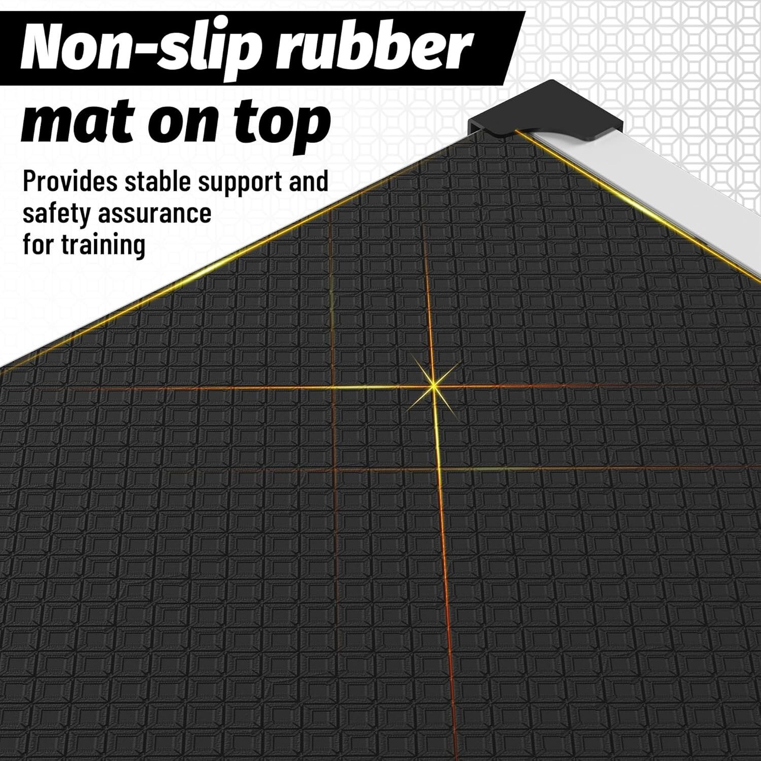 GanFindX Steel Plyo Box 12/18 Inch Surface Metal Plyometric Jumping Box - White